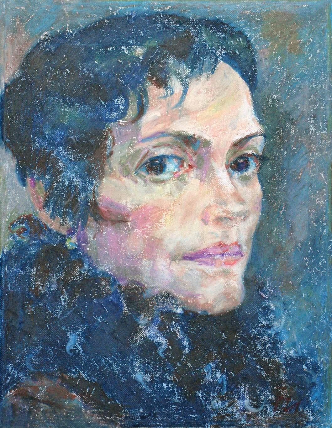 MARINA , canvas, oil pastel, 35  27 cm, 2010



