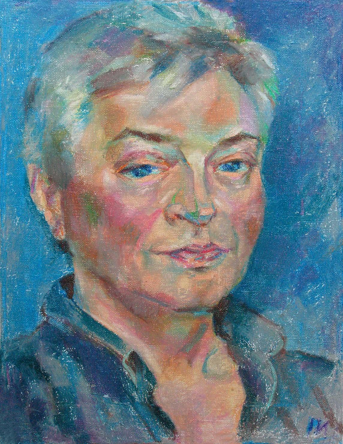 MAKS , canvas, oil pastel, 35  27 cm, 2010



