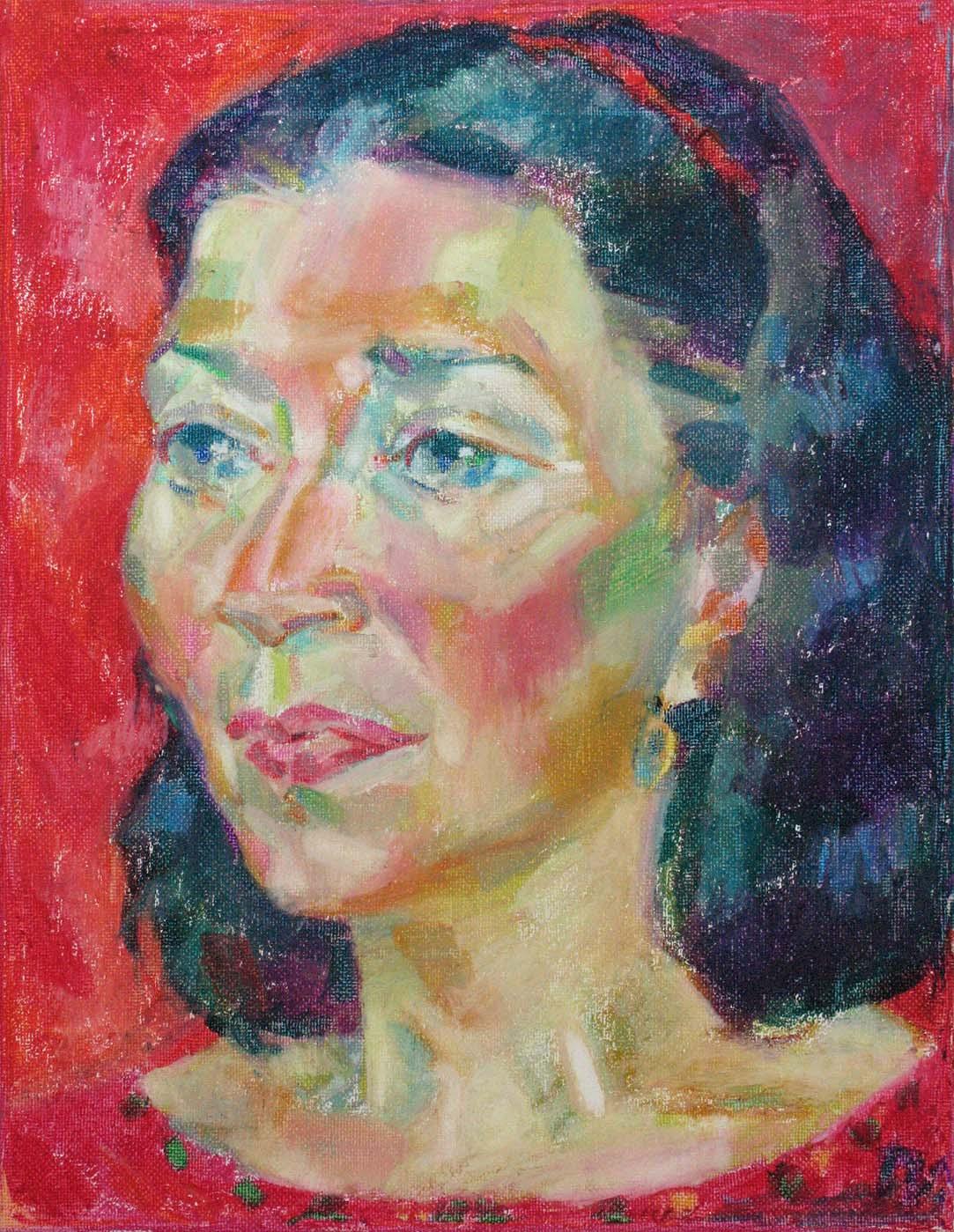 LUBASHA , canvas, oil pastel, 35  27 cm, 2010



