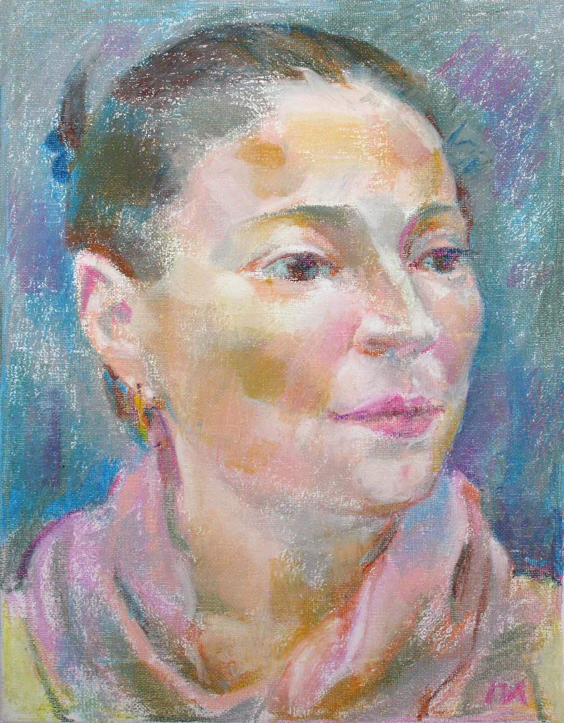 ANYA , canvas, oil pastel, 35  27 cm, 2010



