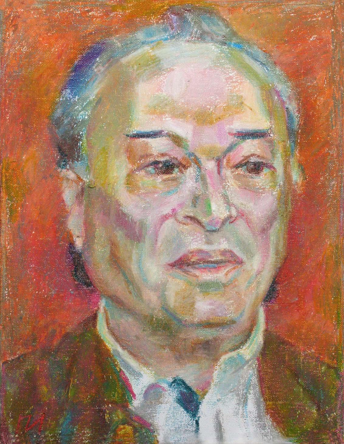 MARK , canvas, oil pastel, 35  27 cm, 2010



