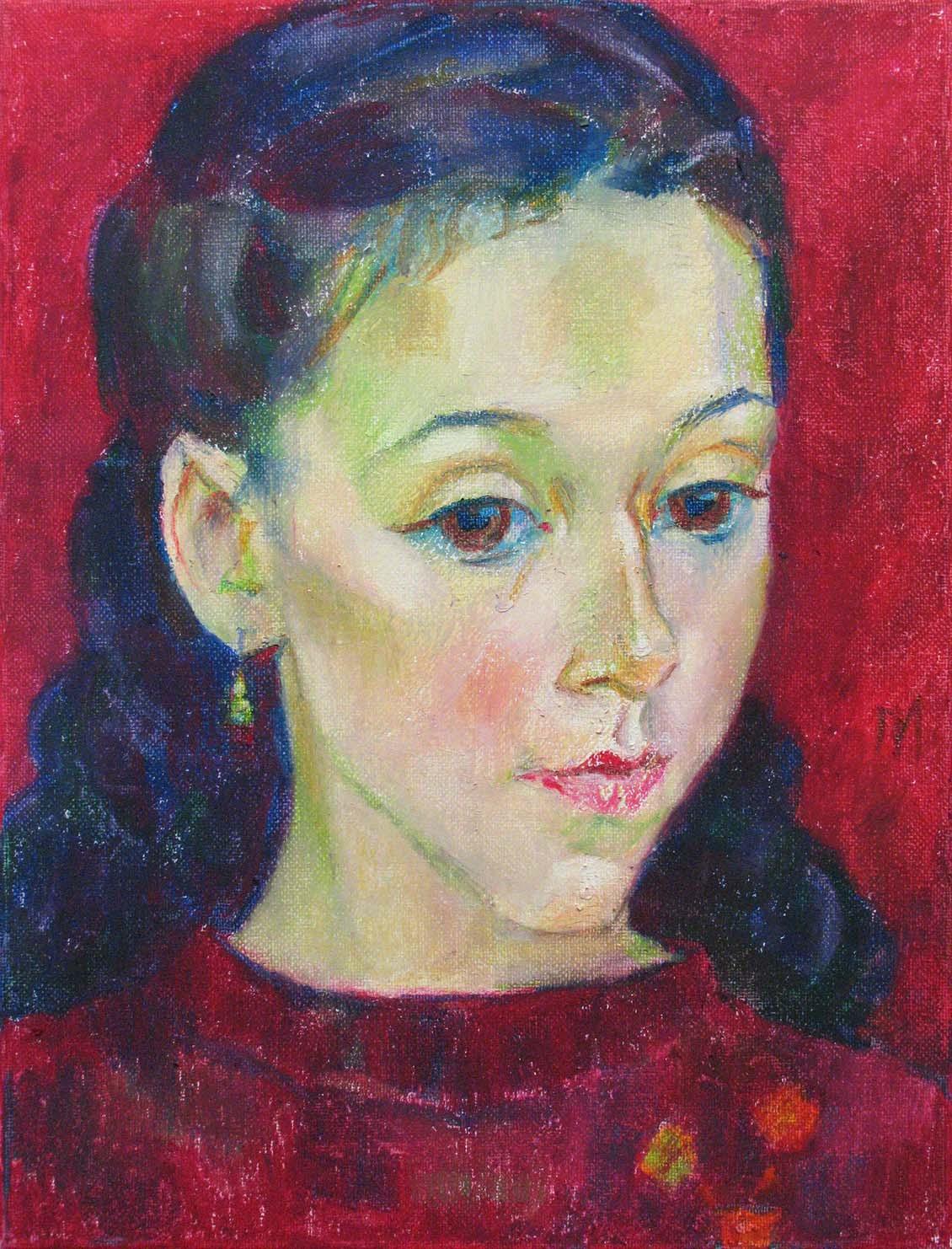 SONYA , canvas, oil pastel, 35  27 cm, 2011



