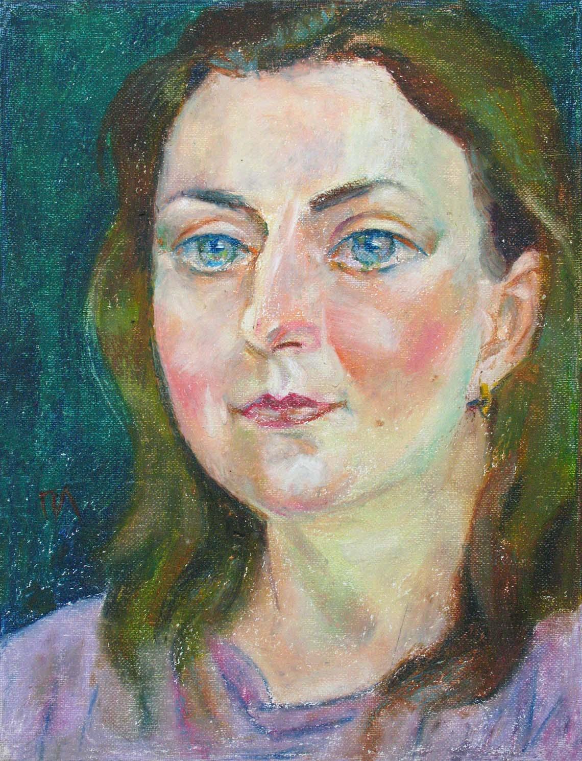 NATALYA , canvas, oil pastel, 35  27 cm, 2011



