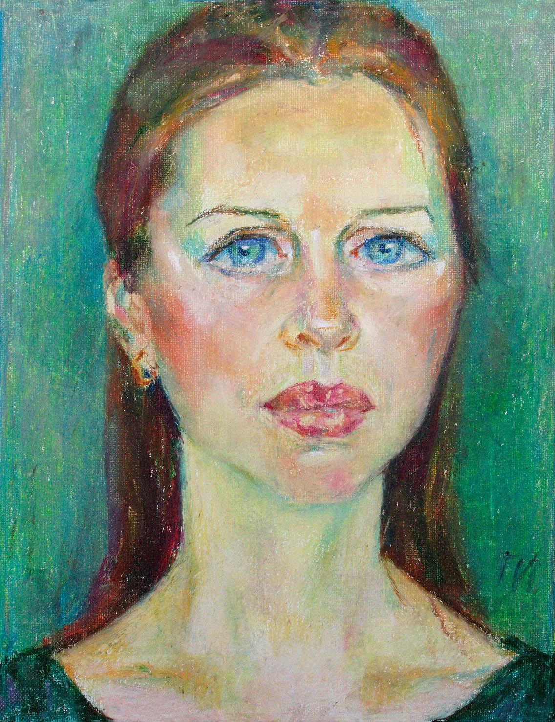 EUGENIA , canvas, oil pastel, 35  27 cm, 2011



