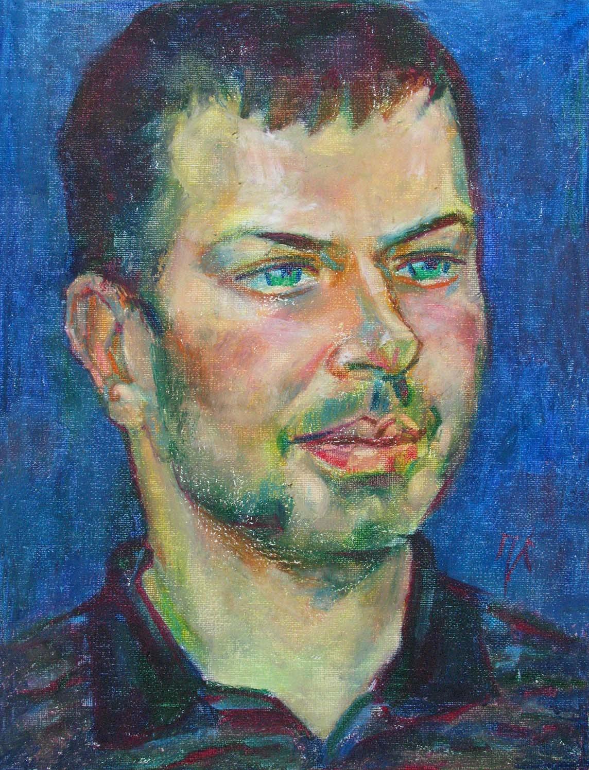 CONSTANTIN , canvas, oil pastel, 35  27 cm, 2011



