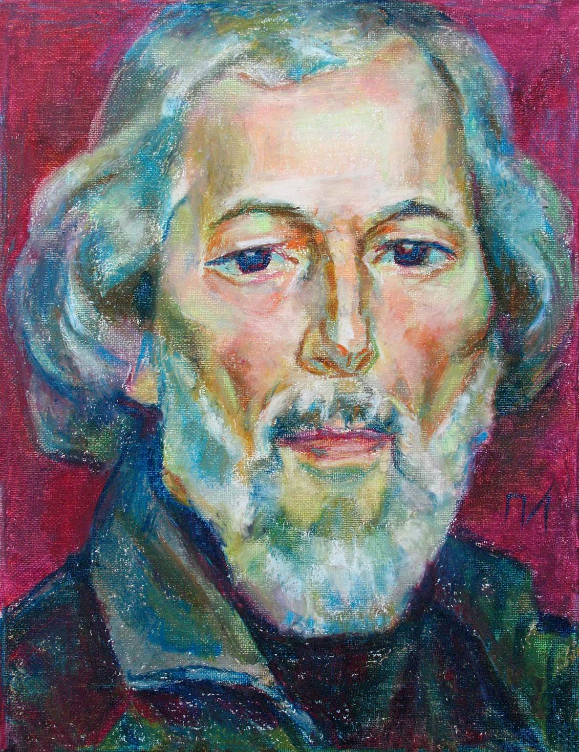 VLADIMIR , canvas, oil pastel, 35  27 cm, 2011



