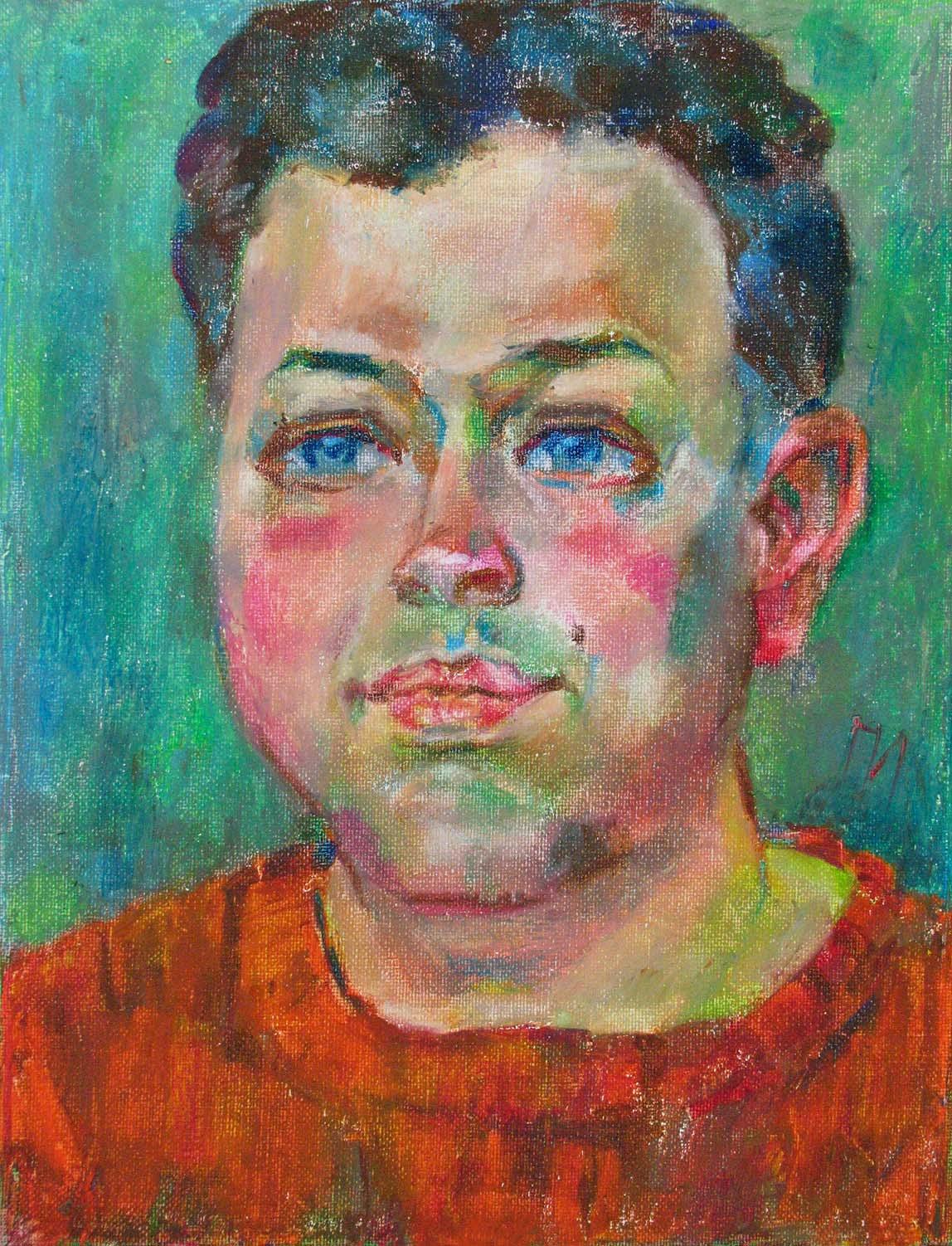 DMITRY , canvas, oil pastel, 35  27 cm, 2011



