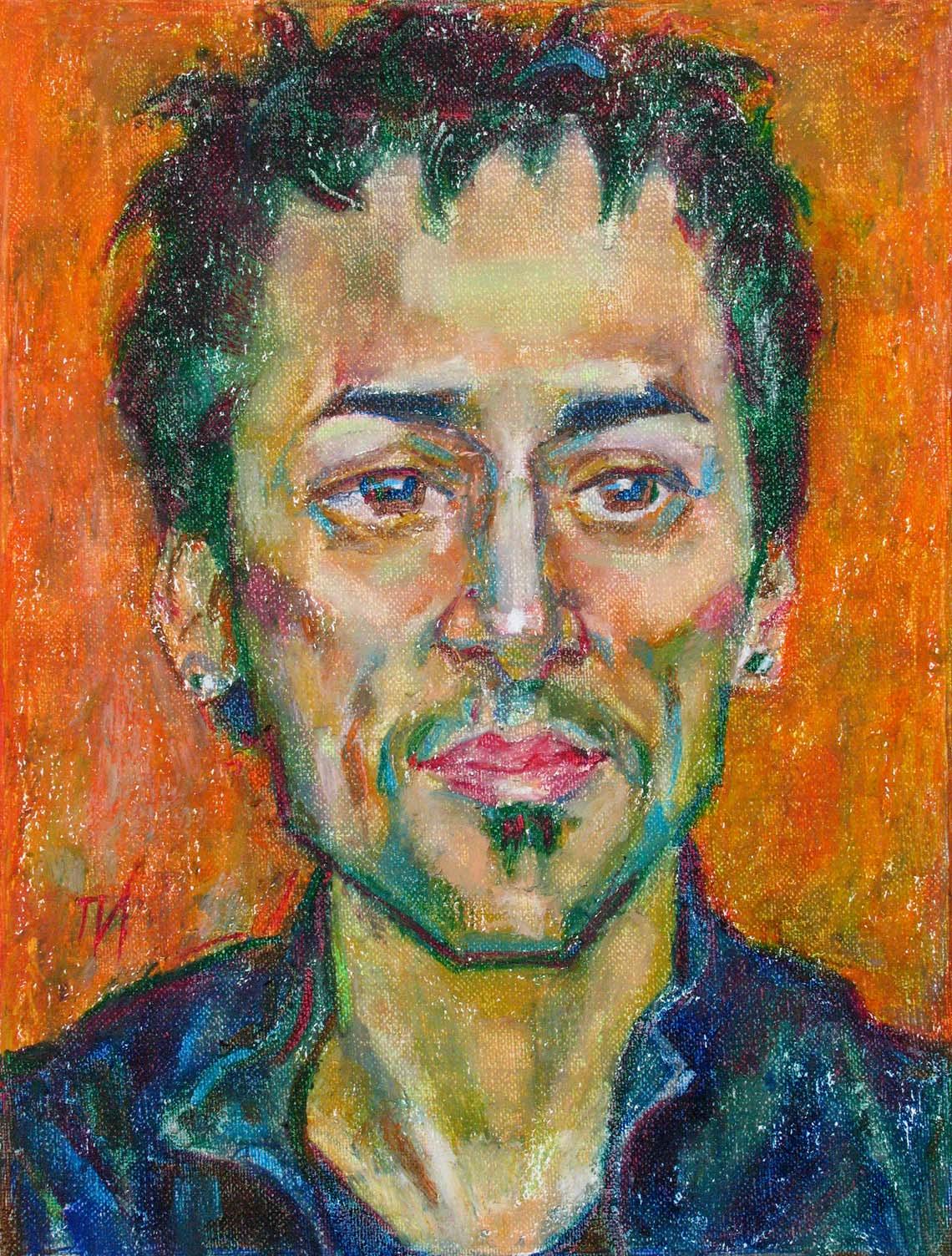 KADIR , canvas, oil pastel, 35  27 cm, 2011



