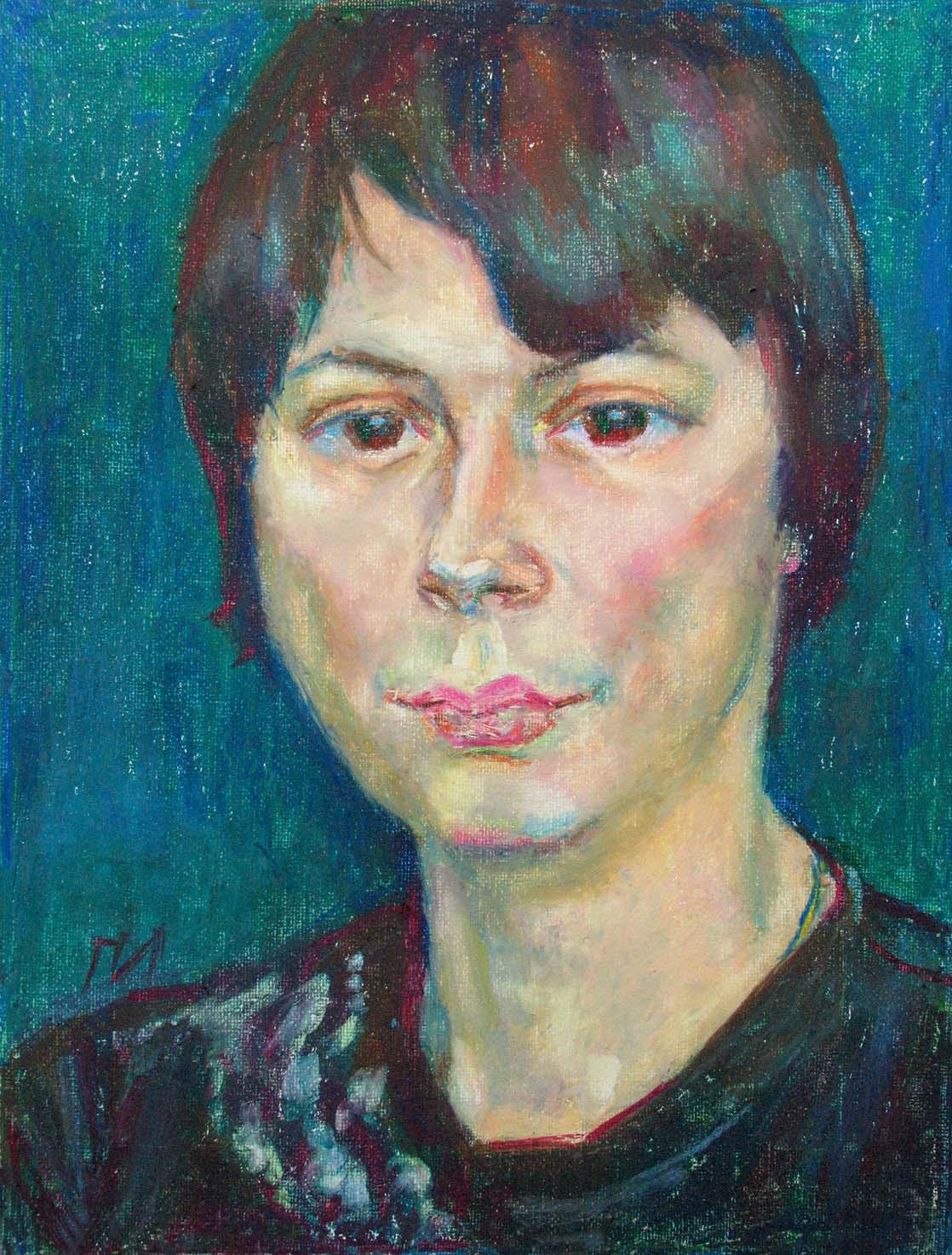 TRIFON , canvas, oil pastel, 35  27 cm, 2011



