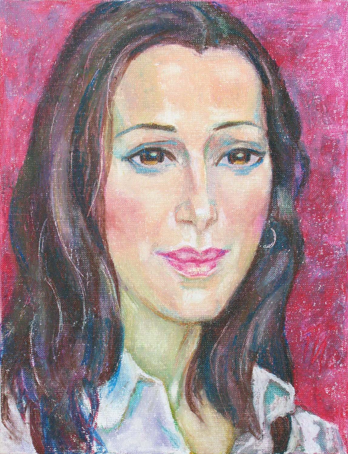 MANZA , canvas, oil pastel, 35  27 cm, 2012




