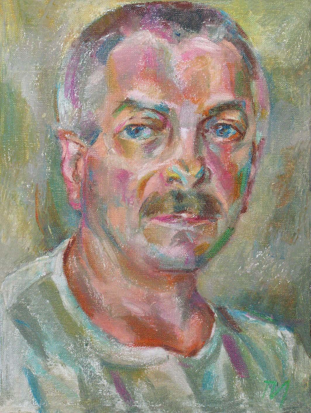 URA, canvas, oil pastel, 35 � 27 cm, 2010



