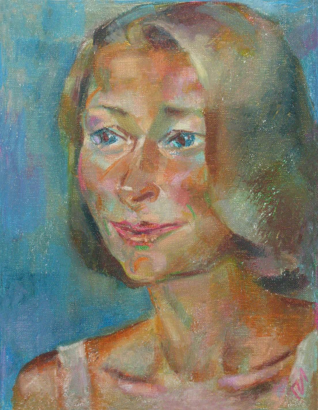 NASTYA, canvas, oil pastel, 35  27 cm, 2010



