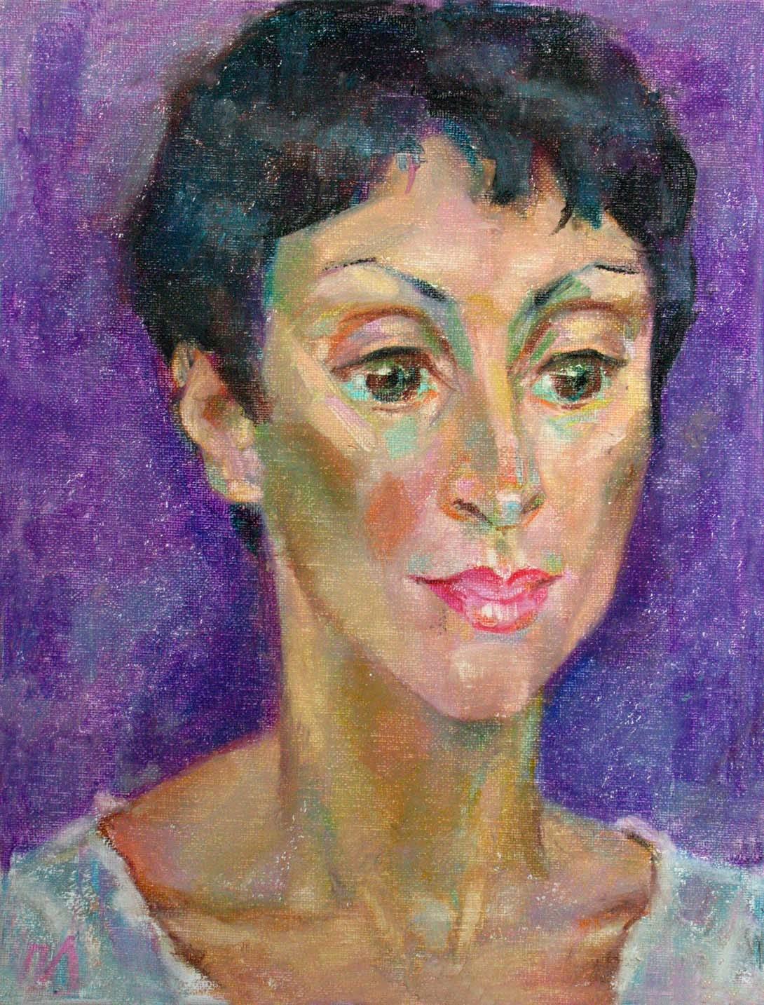 ANYA, canvas, oil pastel, 35  27 cm, 2010



