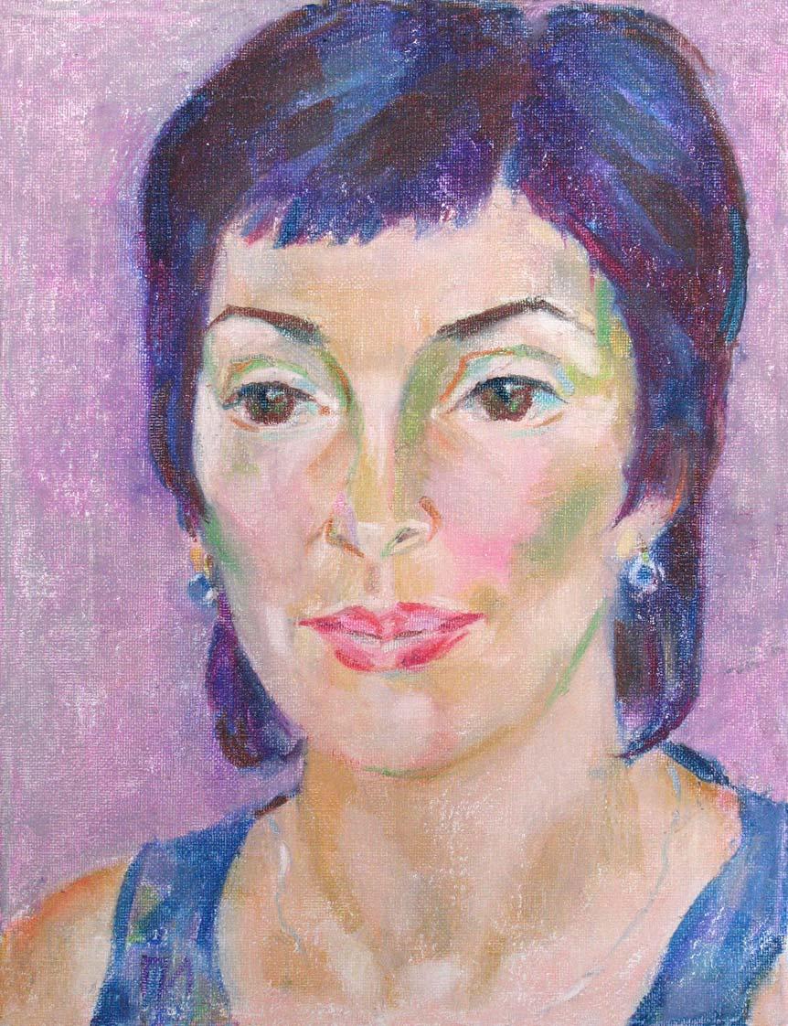 LENA, canvas, oil pastel, 35  27 cm, 2010



