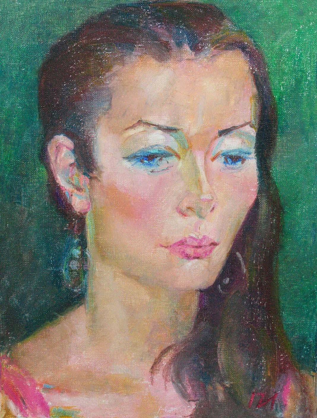 ULYA, canvas, oil pastel, 35  27 cm, 2010



