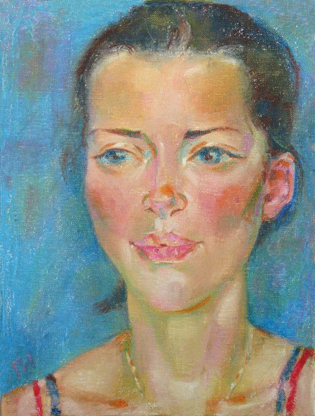 MASHA, canvas, oil pastel, 35  27 cm, 2010



