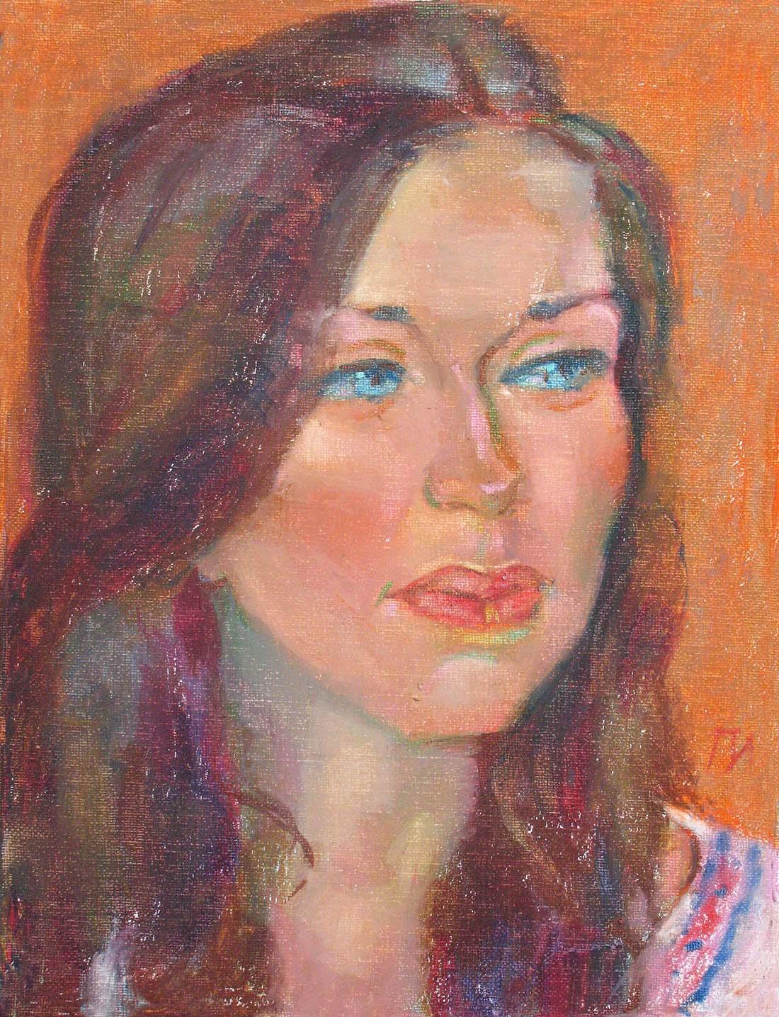 KATYA, canvas, oil pastel, 35  27 cm, 2010



