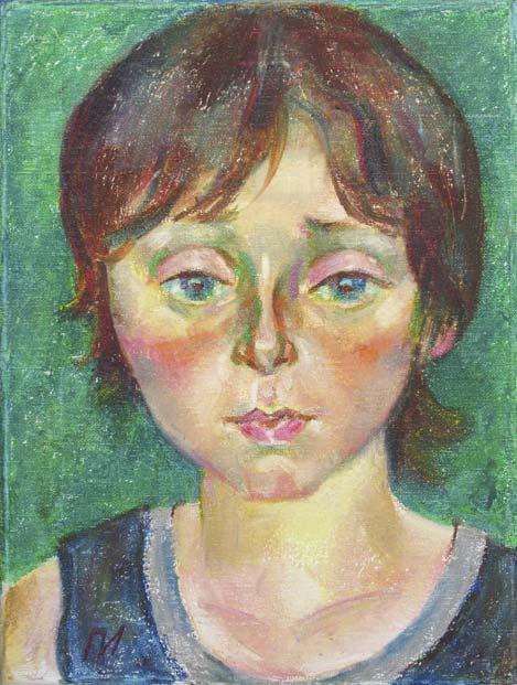 JENYA, canvas, oil pastel, 35  27 cm, 2010



