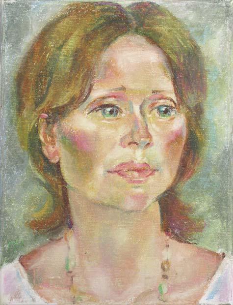 IRINA, canvas, oil pastel, 35  27 cm, 2010



