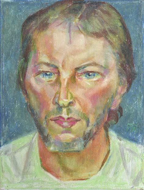 ALEXANDR, canvas, oil pastel, 35 � 27 cm, 2010



