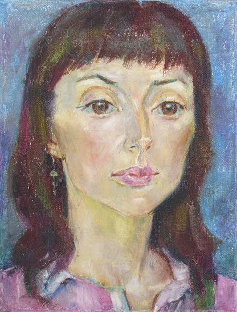 KSENYA, canvas, oil pastel, 35  27 cm, 2010



