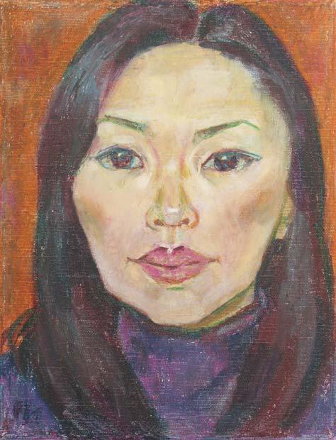 ALYONA, canvas, oil pastel, 35  27 cm, 2010



