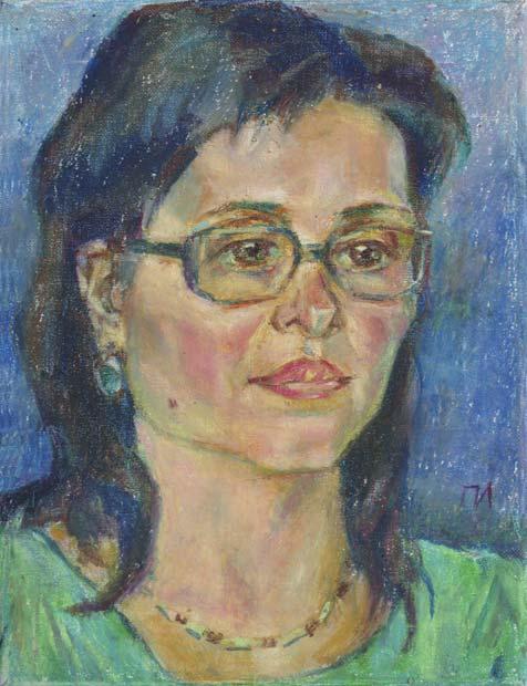 ANNA TONCHEVA, canvas, oil pastel, 35  27 cm, 2010



