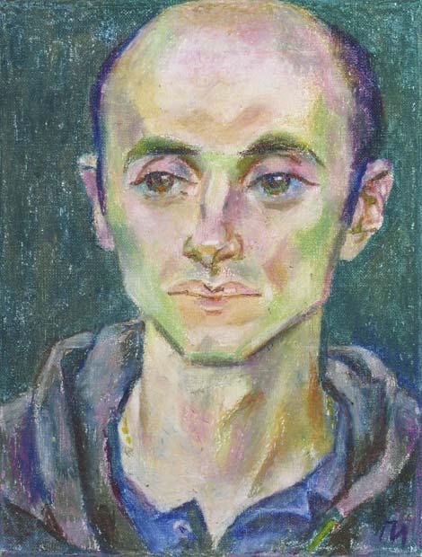 TIGRAN, canvas, oil pastel, 35  27 cm, 2010



