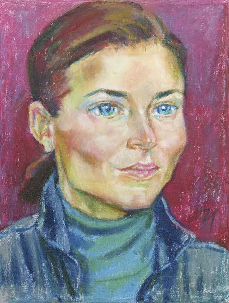 LENA NIKITINA, canvas, oil pastel, 35  27 cm, 2010



