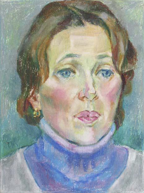 NATALYA , canvas, oil pastel, 35  27 cm, 2010



