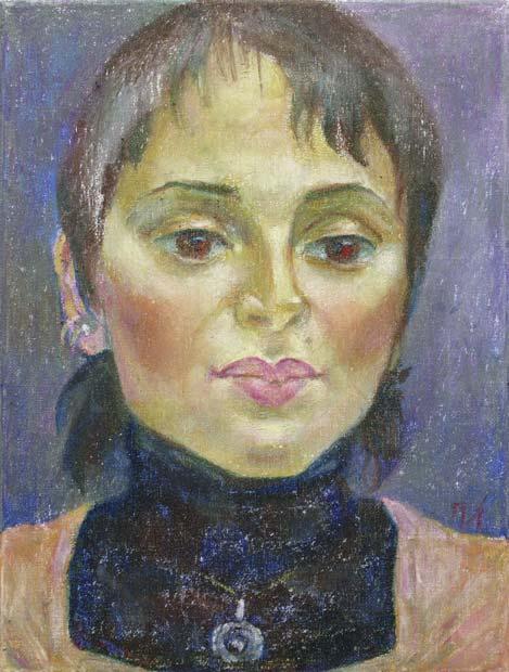 ANNA , canvas, oil pastel, 35  27 cm, 2010



