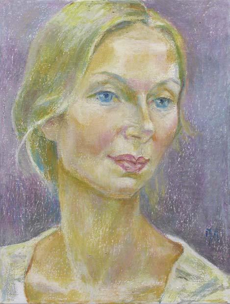 KSENYA , canvas, oil pastel, 35  27 cm, 2010



