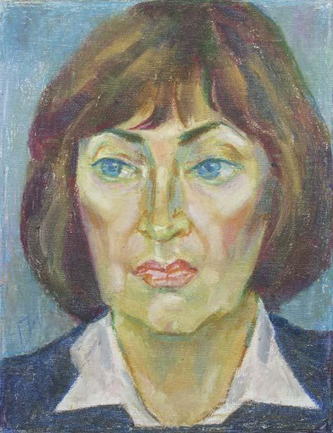 LYUDA , canvas, oil pastel, 35 � 27 cm, 2010




