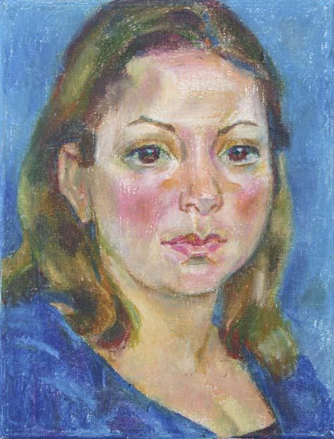 JULYA , canvas, oil pastel, 35  27 cm, 2010



