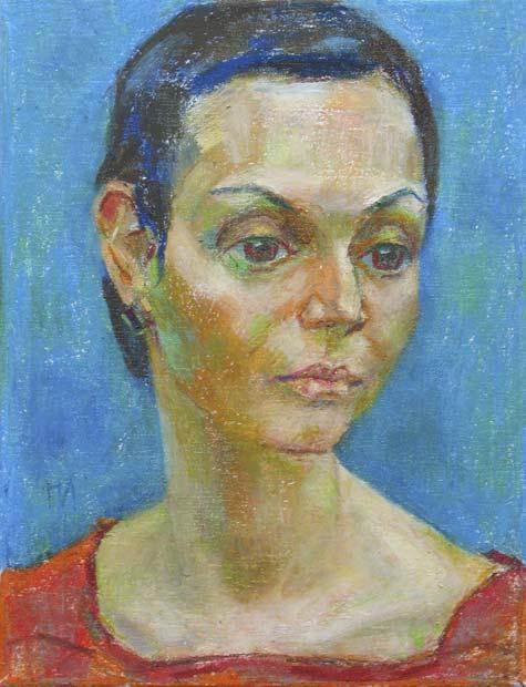 ALEXANDRA , canvas, oil pastel, 35  27 cm, 2010



