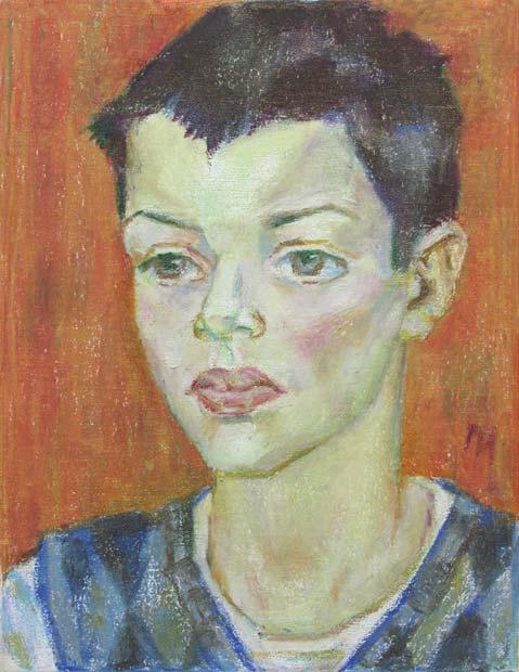 DANYA , canvas, oil pastel, 35  27 cm, 2010



