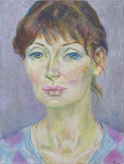 TATYANA , canvas, oil pastel, 35  27 cm, 2010



