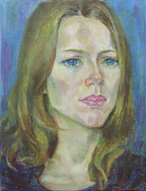 ANNA , canvas, oil pastel, 35  27 cm, 2010



