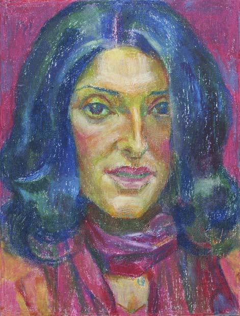 NASTYA , canvas, oil pastel, 35 � 27 cm, 2010



