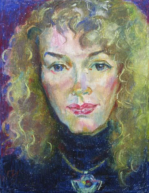 LENA , canvas, oil pastel, 35  27 cm, 2011



