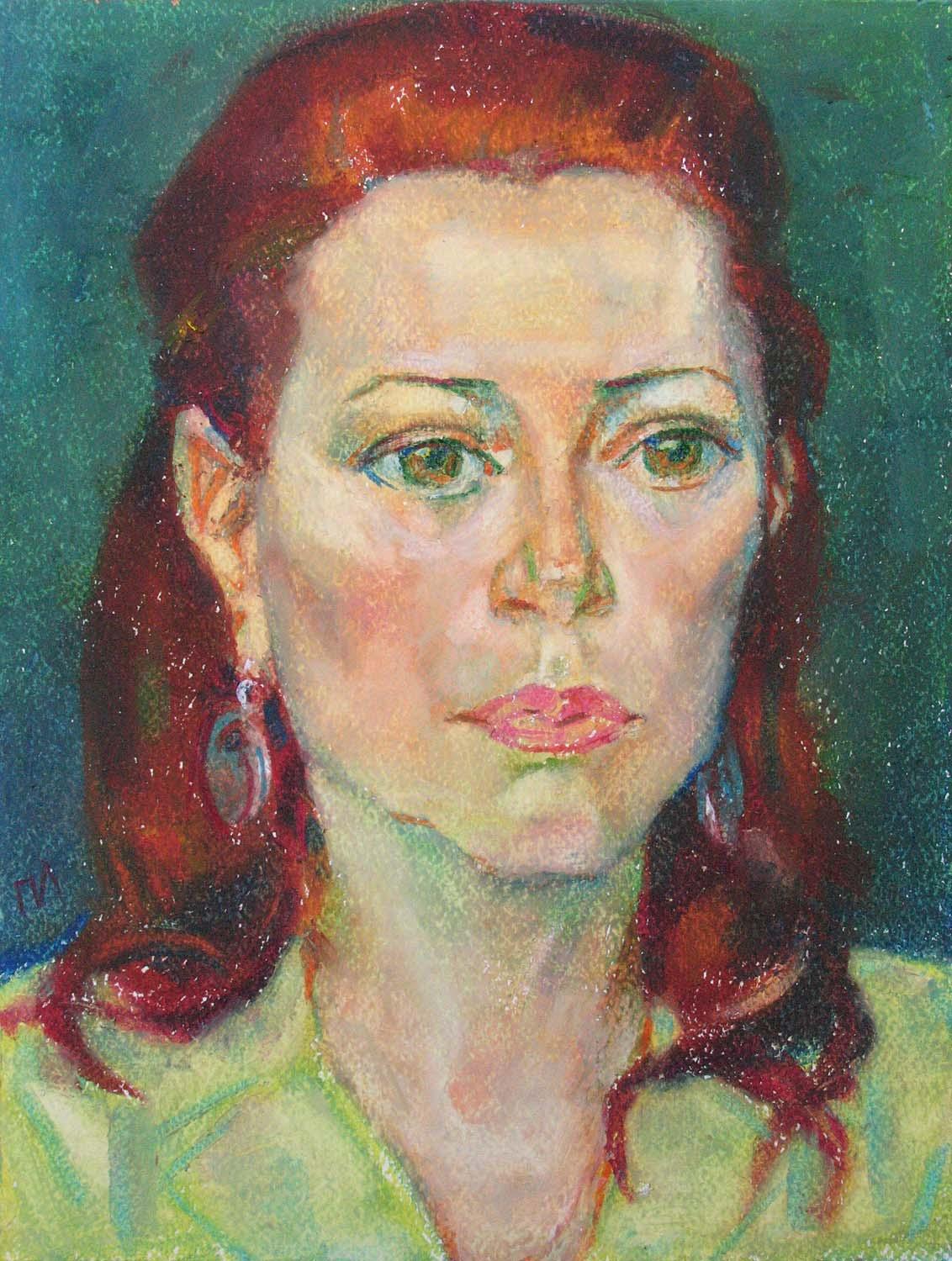 YELENA , paper, oil pastel, 35  27 cm, 2011



