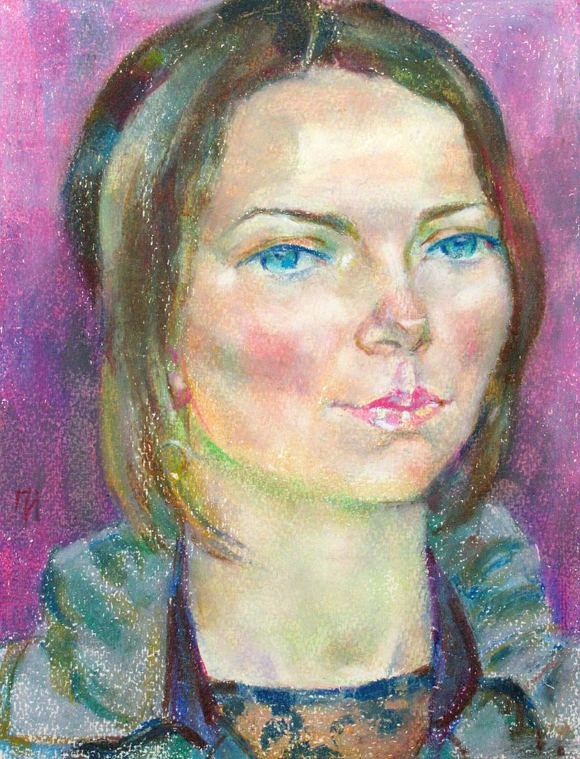 YULIYA , paper, oil pastel, 35  27 cm, 2011



