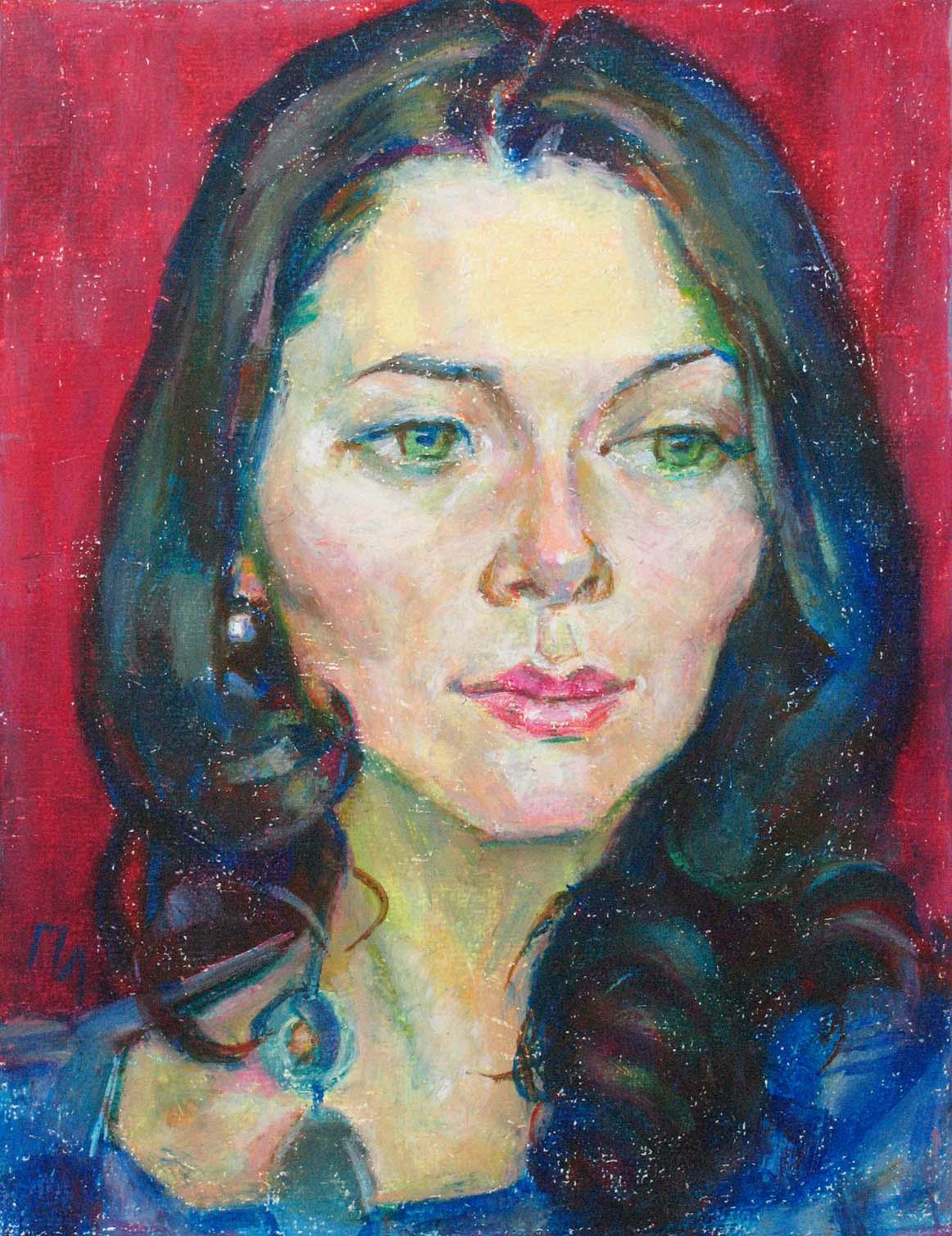 NATASHA , paper, oil pastel, 35  27 cm, 2011



