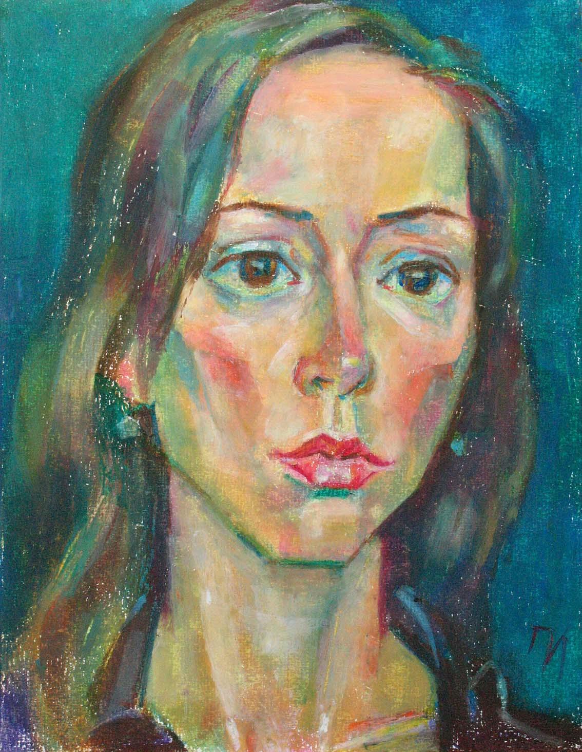 IRINA , paper, oil pastel, 35  27 cm, 2011



