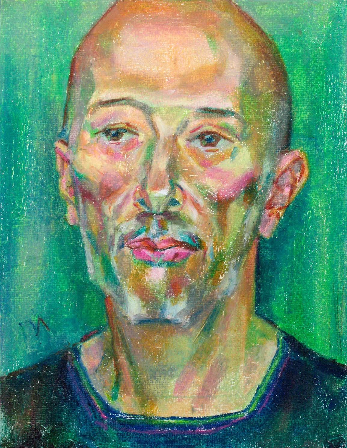 SLAVA , paper, oil pastel, 35  27 cm, 2011



