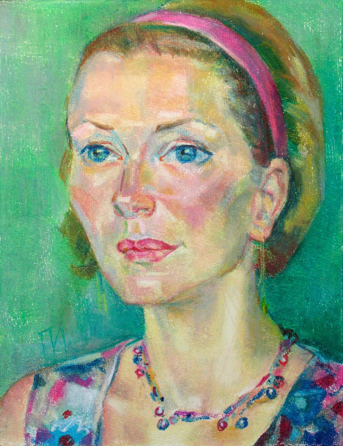 SVETLANA , paper, oil pastel, 35  27 cm, 2011



