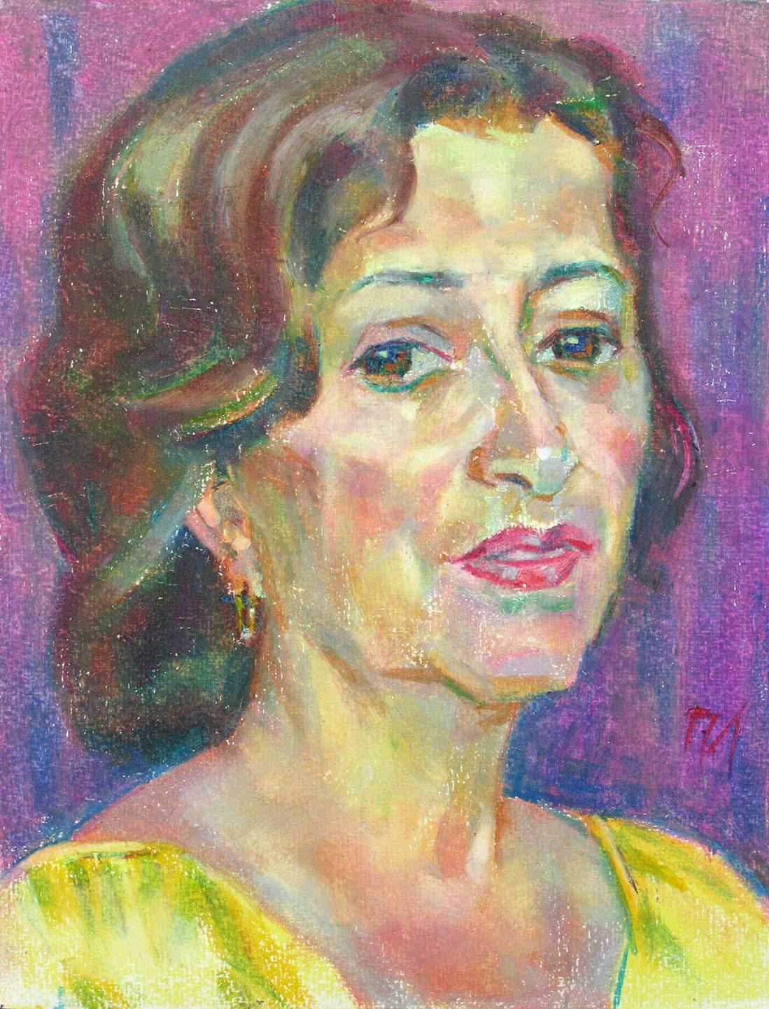 LUDMILA , paper, oil pastel, 35  27 cm, 2011



