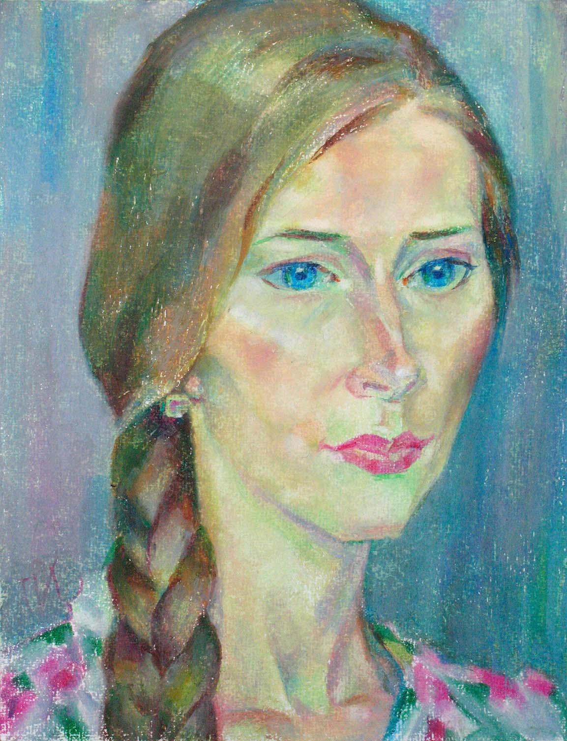 OLYA , paper, oil pastel, 35  27 cm, 2011




