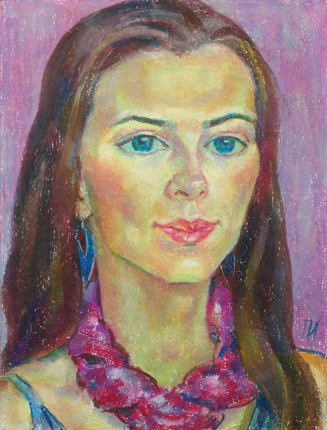 KATERINA , paper, oil pastel, 35  27 cm, 2011



