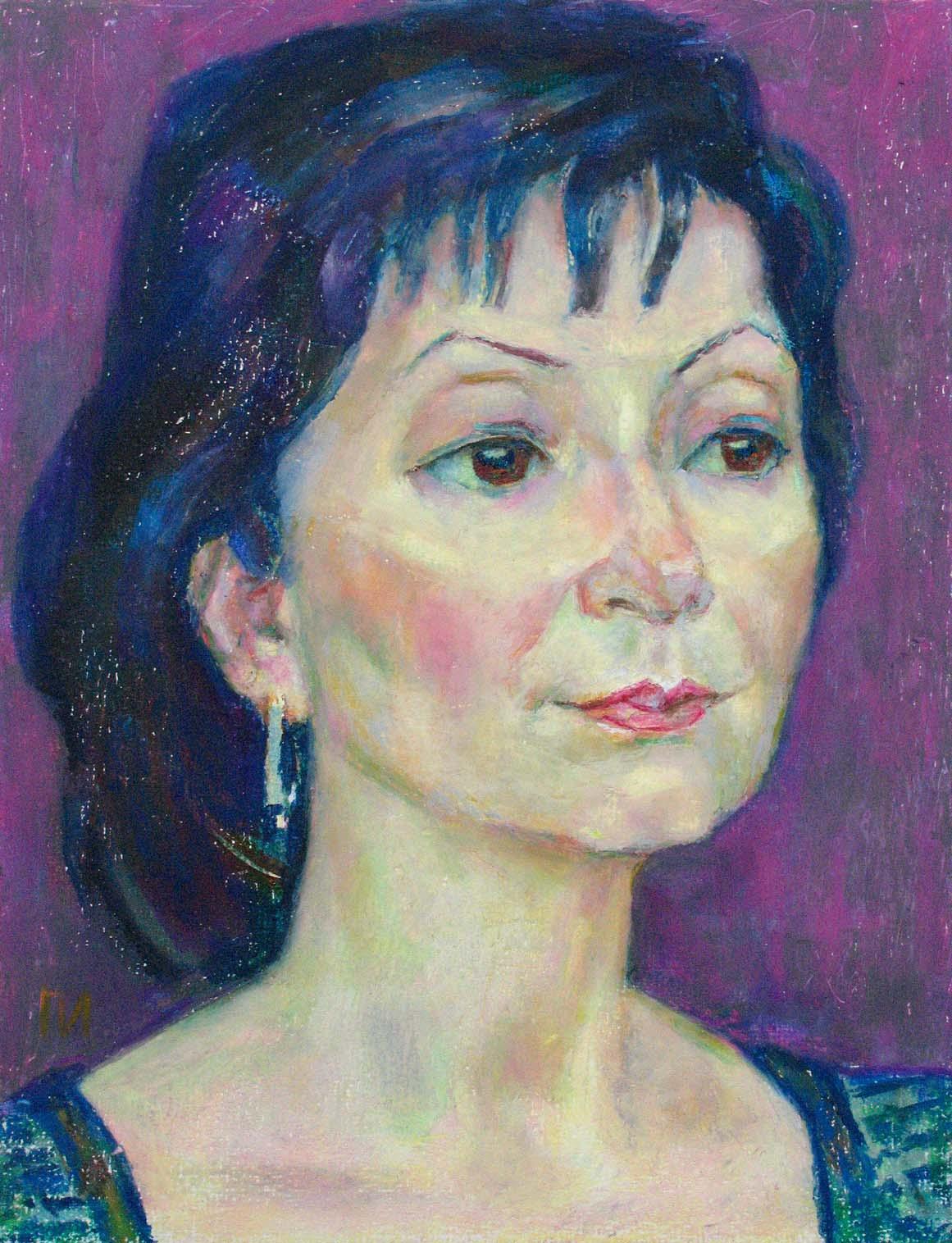 NASTYA , paper, oil pastel, 35  27 cm, 2011




